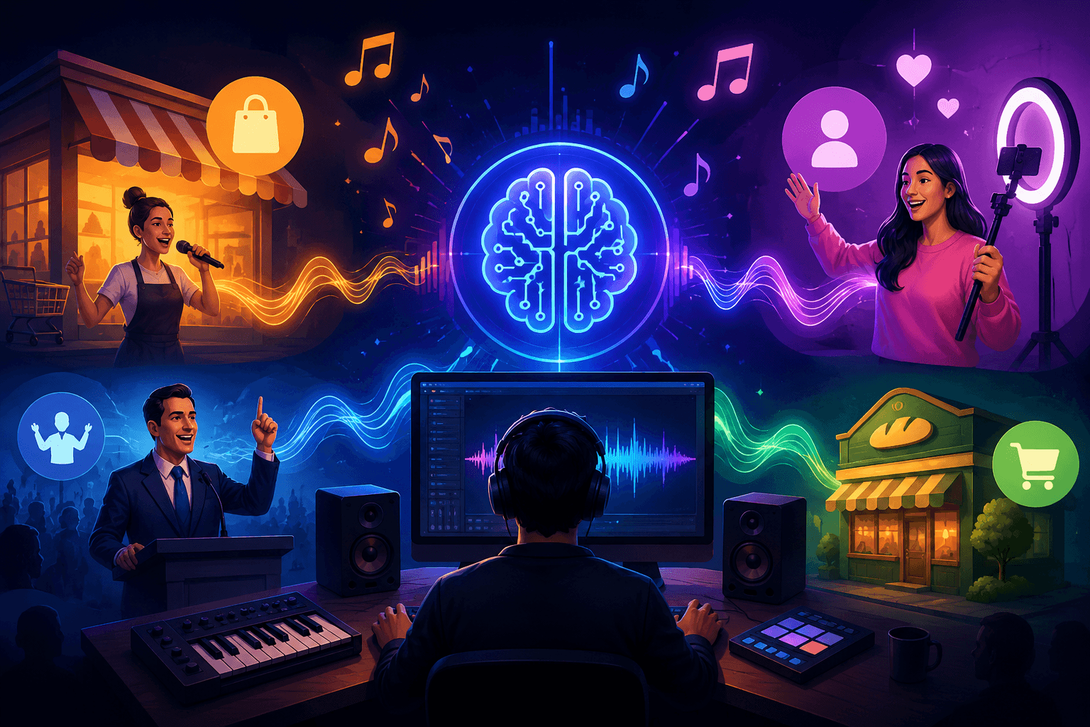 ¿Cómo generar jingles comerciales usando IA?